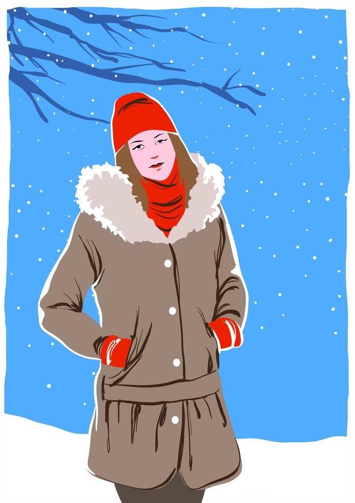 girl in snow outfit